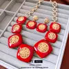 Set de Aretes y Collar Cuadrados con Goteo de Aceite Vintage, Cadena de Clavícula Elegante y a la Moda, Conjunto de Joyería Estilo Corte