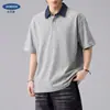 2026 Nuevo Modelo Camisa Polo de Dos Piezas Falsas Bloque de Color Alta Inteligencia para Hombres y Mujeres, Verano Reto Patchwork Cuello Campana Manga Corta Camiseta de Moda