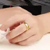 Anel de Casal Gipsofila Banhado a Prata Banhado a Ouro Anel de Coração Pêssego Rosa Gipsofila Anel de Folha