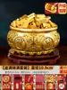 Adorno de Lingote de Oro para Atraer Riqueza, Mini Lingote Sólido de Oro de Arena, Cuenco del Tesoro, Recipiente de Arroz de Latón, Jarra de Cien Bendiciones para Atraer Riqueza, Regalo