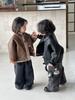 Ropa para Niños Montaigne Todo en Uno de Piel para Niños y Niñas Chaqueta de Motocicleta de Terciopelo Engrosado para Invierno con Cuello Alto para Bebés Chaqueta de Invierno