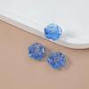 Rosa transparente colorida con agujero, accesorios de flores hechos a mano para bricolaje, perlas de imitación ABS, accesorios de joyería con cuentas