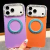 Funda de Teléfono con Soporte Giratorio Dopamina IMD de Agujero Grande Adecuada para Apple 17/18 Tendencia 18PRO Incrustada con Diamantes 13/14