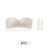 Sutiã Push-Up Tomara que Caia com Fecho Frontal para Verão Feminino, Sutiã Invisível Antiderrapante Sem Costura Estilo Base, Sutiã com Costas Bonitas Estilo Regata