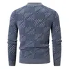 Suéter de Punto Pulóver de Cuello Medio Alto Nuevo para Hombre Otoño/Invierno 2026 Marca de Moda Tendencia de Amazon Camisa Base de Punto Jacquard para Hombre