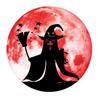 Fanxi nueva serie de luna luminosa de Halloween Bad Woman Halloween pegatinas decorativas de pared Q010