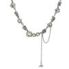 Collar de moda estilo hip hop para mujer, estilo frío, con diseño de nicho de circonita de color de alta calidad y cruz de acero de titanio dulce y fresco.
