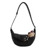Bolsa Casual de Couro Macio para Mulheres, Novo Design de Nicho, Bolsa Transversal Versátil da Moda, Bolsa Estilosa Formato Bolinho