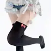 Calcetines de Terciopelo Estilo Japonés Jk Uniforme, Calcetines Lolita con Moño Hasta la Rodilla, Calcetines Largos Lindos para Niñas, Calcetines Caídos