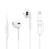 Fones de Ouvido com Controle In-Line Lightning Dois em Um São Adequados para Celulares Apple 14/17 e Fones de Ouvido com Fio Digitais Tipo-C