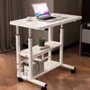 Escritorio de computadora, móvil, altura ajustable, mesita de noche, escritorio simple para estudiante, escritorio para el hogar en el dormitorio, mesa de estudio para usar en la cama, escritorio de oficina