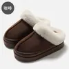 Pantuflas de invierno para mujer para interiores, de suela gruesa, antideslizantes, cálidas y forradas de felpa, adecuadas para uso doméstico, venta al por mayor