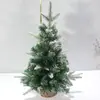 Explosões da Amazon Árvore de Natal com Flocagem Mista PE 30/45/60cm Árvore Branca de Neve Ornaments de Cena para Desktop