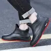 Botas de lluvia impermeables de corte bajo antideslizantes normales, botas de pesca, botas de lluvia JK para hombre con forro polar, ligeras, estilo nuevo, modernas y engrosadas
