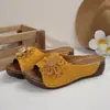 Sandalias de Verano 2025 para Mujer Talla Grande con Punta Abierta Estilo Coreano Chanclas con Costuras Florales Sandalias Casuales de Playa