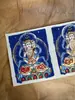Thangka Pintado à Mão por Artistas de Xizang no Nepal, Oito Protetores do Zodíaco, Buda Vairocana, Núcleo de Cartão 4x5