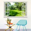 Cenário Florestal: Adesivos de Janela Falsa Criativos Populares com Efeito 3D para Decoração de Sala de Estar e Quarto de Casa Adesivos de Parede