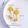 Jindian tong gu fa sha jin lótus dois shihuan pingente colar colar corrente diy acessórios lótus feminino
