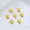 Color-preserving dumb gold sand gold copper fortune word peace joy hollow small beaded accessories diy jewelry materials