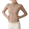 Chaqueta de Yoga para Mujer con Cuello Alto, Corte Ajustado, Top Ligero de Malla Transpirable Adelgazante, Ropa con Protección Solar, Estilo Lulu
