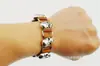 Pulseira de pulso caveira personalidade não convencional alça de mão couro bovino de primeira camada pulseira de performance Harley Rock masculino PUNK