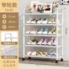 Zapatero Sencillo para Uso Doméstico, Almacenamiento Multicapa Debajo del Escritorio para Dormitorio o Habitación de Alquiler, Zapatero, Estante para Zapatos, Estante de Almacenamiento