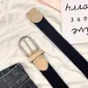 Cinto Sem Furos para Mulheres, Versátil para Jeans, Fivela de Pino Elástica Elástica, Cinto Preguiçoso Tecido de Lona para Estudantes