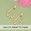 Galvanizado oro real 18k cuadrado redondo diamante geométrico circón diy aretes collar accesorios semiacabados