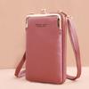 Ventas Directas de Fábrica Nuevo Bolso para Teléfono Móvil de Moda para Mujer Estilo Coreano Moderno Color Sólido Texturizado Bandolera Hombro Bolso Pequeño Cartera