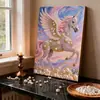 Pintura de Perla Dragón y Fénix Auspicioso DIY Hecho a Mano Creativo Marco de Fotos de Madera Maciza Pintura para Amigos Sala de Estar Entrada Pintura Decorativa Venta al por Mayor