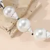 Nova Corrente de Clavícula Metálica Europeia e Americana de Alto Padrão Exagerada com Pérolas Grandes Retro Tendência Versátil Colar Elegante de Marca Grande