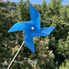 Molinos de Viento de Color Sólido de Cuatro Esquinas Hechos a Mano para Jardín de Infancia, Manualidades DIY, Decoraciones para Insertar en el Suelo al Aire Libre, Venta al por Mayor para Bienes Raíces, Festivales, Juegos Infantiles y Regalos