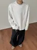 Sudadera deconstruida estilo americano con patchwork, peso pesado, corte limpio, moderna, holgada, de manga larga, versátil, casual, top de color liso