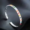 Pulseira Colorida de Esmalte com Letra m e Feijão Doce e Fresca para Mulheres, Joia Versátil Simples de Alto Padrão para Temperamento de Garota Spicy