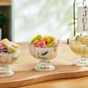 Taza de Helado Alta de Moda Vidrio Bol de Postre Ins Yogur Fruta Pudín Vaso de Helado de Vidrio