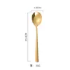 Acero inoxidable 316 cuchara para comer de mango largo cuchara cuchara de mesa para el hogar cuchara plana para sopa 304 vajilla cuchara para postre tenedor cuchara tenedor coreano