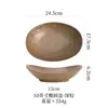 Prato de Jantar Cerâmico Retrô Estilo Japonês, Tigela Oval Doméstica, Prato para Peixe, Tigela para Salada, Prato para Pratos Frios, Prato Lingote em Forma de Barco, Louças para Restaurante