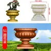 Molde Criativo para Vaso de Flores Vaso Europeu Oval Bonsai Modelo de Plástico Cimento Extra Grande Abrasivos Pequena Planta em Vaso Caseiro