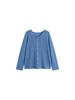 Top Holgado de Punto con Cuello Redondo y Calados para Mujer Talla Grande, Cárdigan de Manga Larga, Estilo Otoño 2026, Cárdigan de Punto para Mujer Talla Grande 23339
