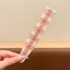 Faixa de cabelo xadrez estilo coreano com velcro para mulheres, novo modelo 2026, ferramenta para arrumar o cabelo, doce acessório de cabelo com faixa adesiva
