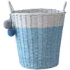 Cesto de Roupa Suja Tecido de Rattan Sintético Bo Songjie Simples Respirável Armazenamento Doméstico Banheiro Roupa Suja Armazenamento Fábrica Atacado