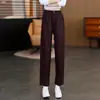 Procesamiento Personalizado Otoño 2026 Pantalones Casuales para Mujer Rectos Cintura Alta Cintura Elástica Versátiles Holgados Adelgazantes Buena Caída