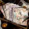 Papel Material Yanji Serie Sueño del Pasado Base para Decoración de Cuaderno Retro 30 Hojas en 5 Estilos para Elegir