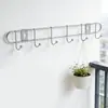 Gancho de fila de metal Sin taladro Detrás de la puerta Cocina Baño Perchero de pared Gancho de fila de almacenamiento Gancho de pared fuerte Percha para ropa