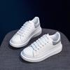 [Personalizado] Sapatos Brancos de Solado Grosso para Mulheres 2025 Primavera e Outono Popular Estudante Versátil Sapatilhas Esportivas de Solado Plano e Sapatos Casuais