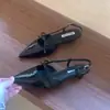 Sandalias Elegantes Cerradas de Tacón Grueso Estilo Francés, Zapatos de Hada, Nuevos Zapatos de Tacón Medio Puntiagudos con Lazo para Primavera/Verano 2026