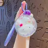 Chaveiro Pingente Coelho de Pelúcia Bola Bobo Desenho Animado Fofo Casal Pingente Boneca Chaveiro de Mochila Escolar Presente