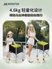 Carrito de Tenis Portátil Cesta de Entrenamiento de Acero Inoxidable Cesta de Almacenamiento Plegable Entrenador Gran Capacidad Carrito Retráctil Gratis para Recoger Pelotas