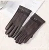 Guantes de Cuero Cálidos para Mujer Pu Para Exteriores Lindos de Invierno Forrados de Felpa A prueba de Viento para Ciclismo A Prueba de Frío para Conducir Engrosados Guantes con Pantalla Táctil