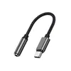 Cabo Adaptador de Áudio DAC de Decodificação Tipo C para Fone de Ouvido 3.5 Cabo de Áudio Digital Trançado USB-C